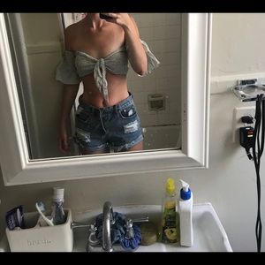 Cotton Candy LA cropped tie shirt